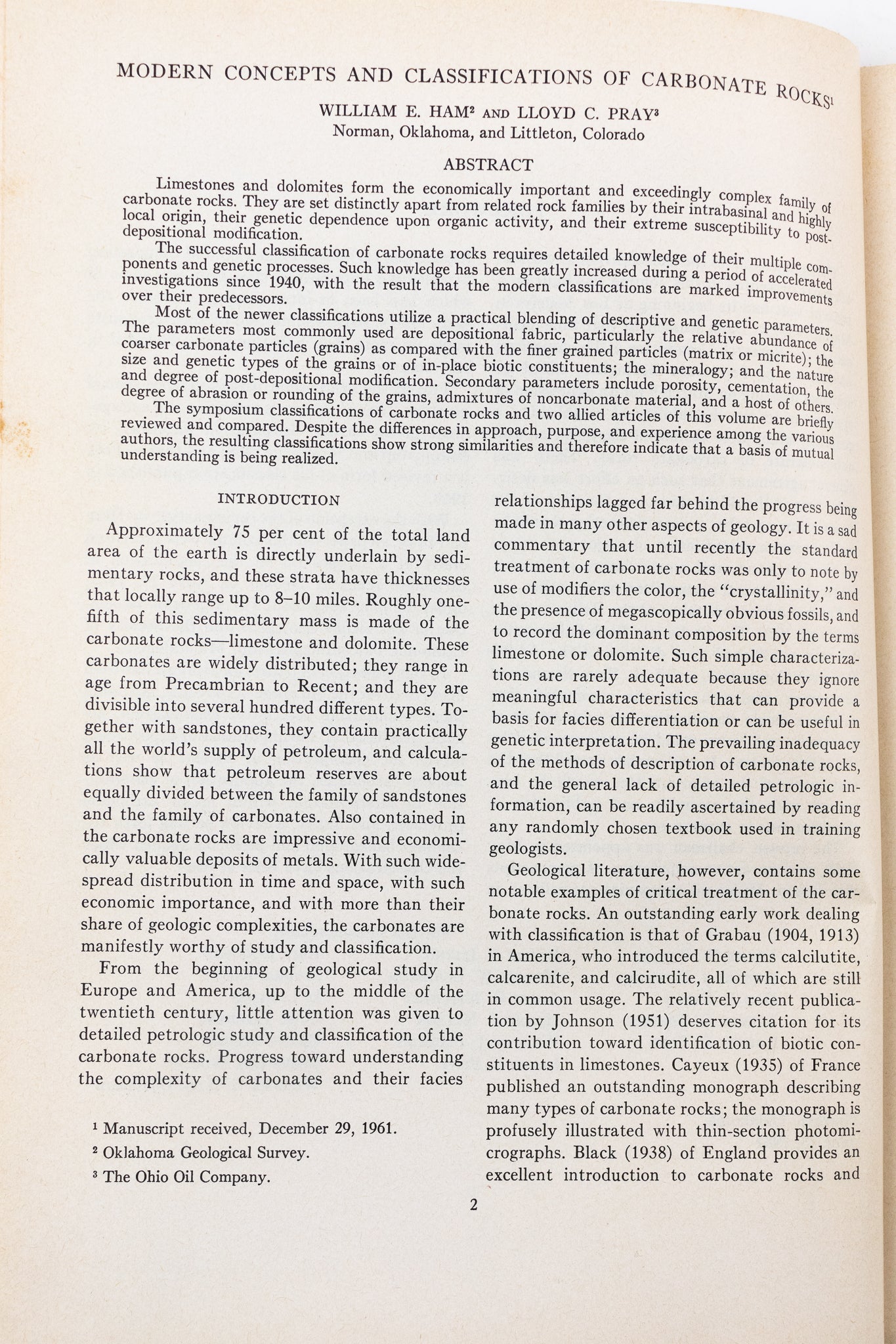 Classification of Carbonate Rocks; a Symposium - Books from Stemcell Science Shop