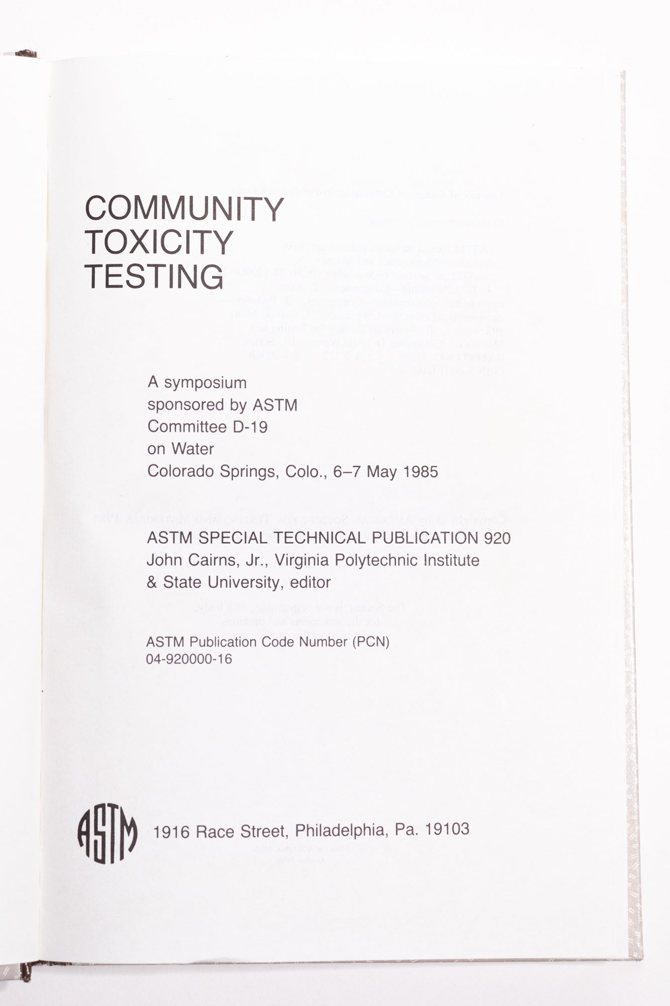 Community Toxicity Testing - Books from Stemcell Science Shop