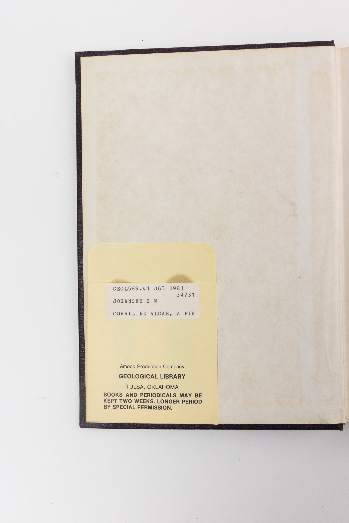 Coralline Algae, A First Synthesis - Books from Stemcell Science Shop