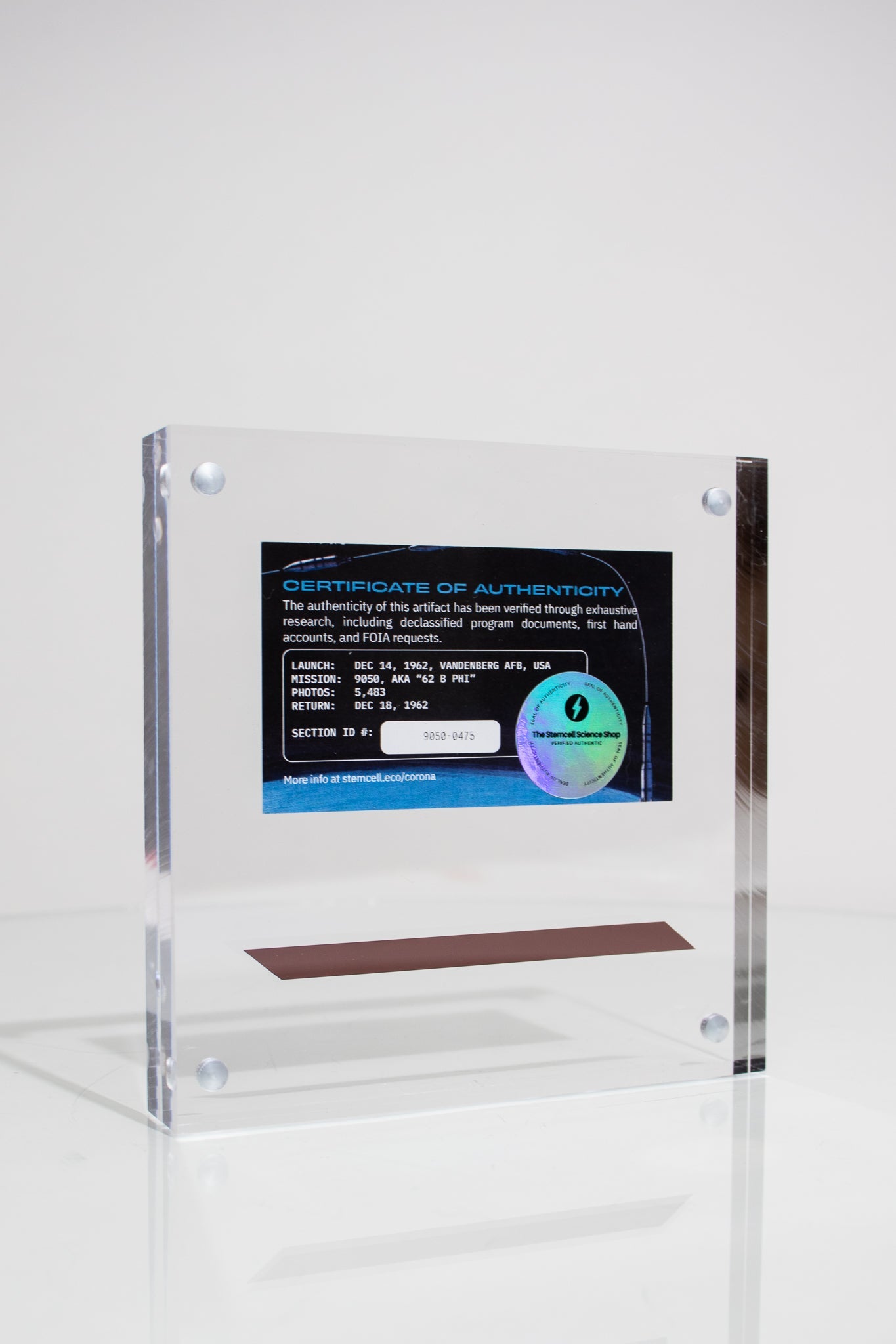 Corona Spy Satellite Telemetry Data Section - Historic Artifacts from Stemcell Science Shop