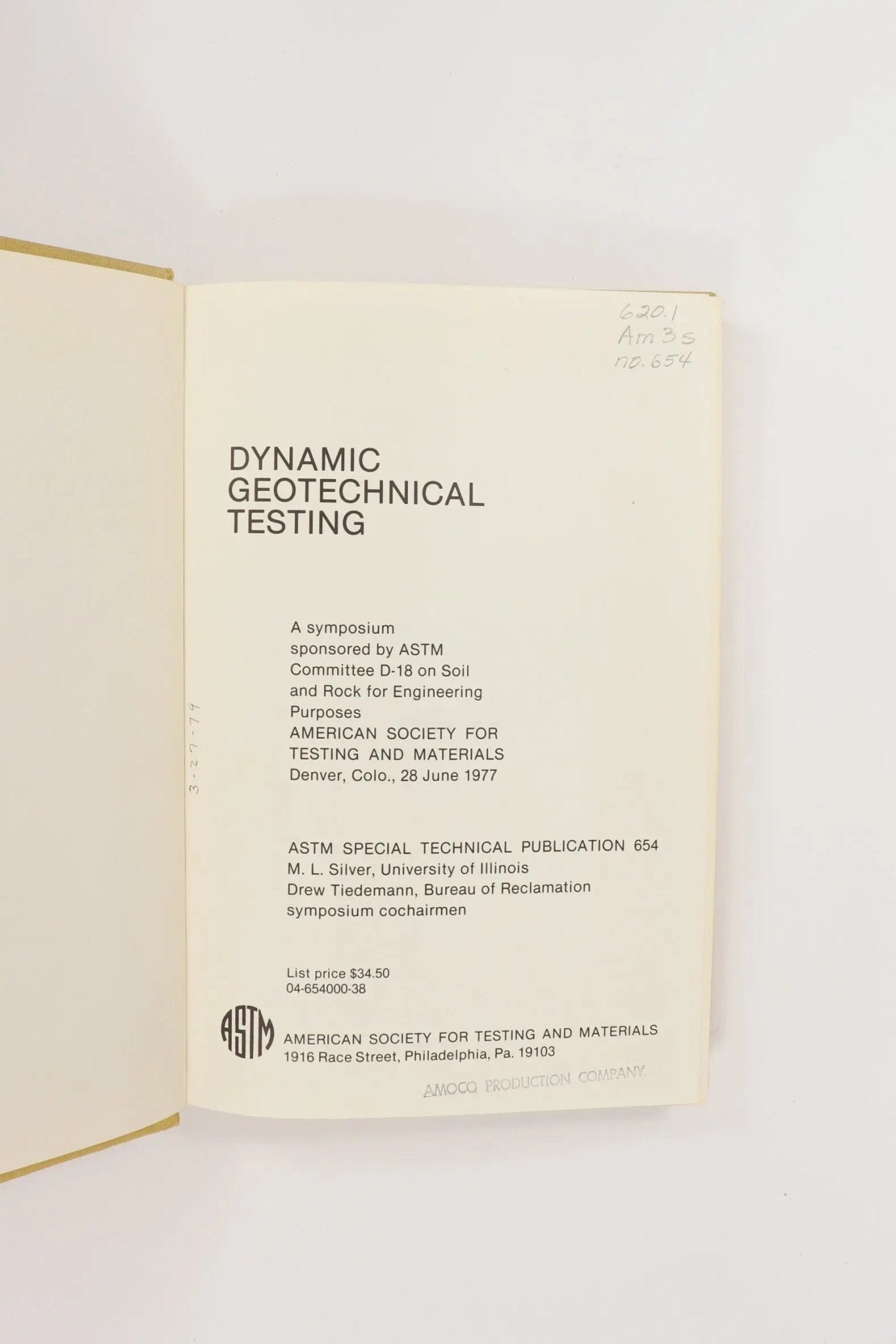 Dynamic Geotechnical Testing - Books from Stemcell Science Shop