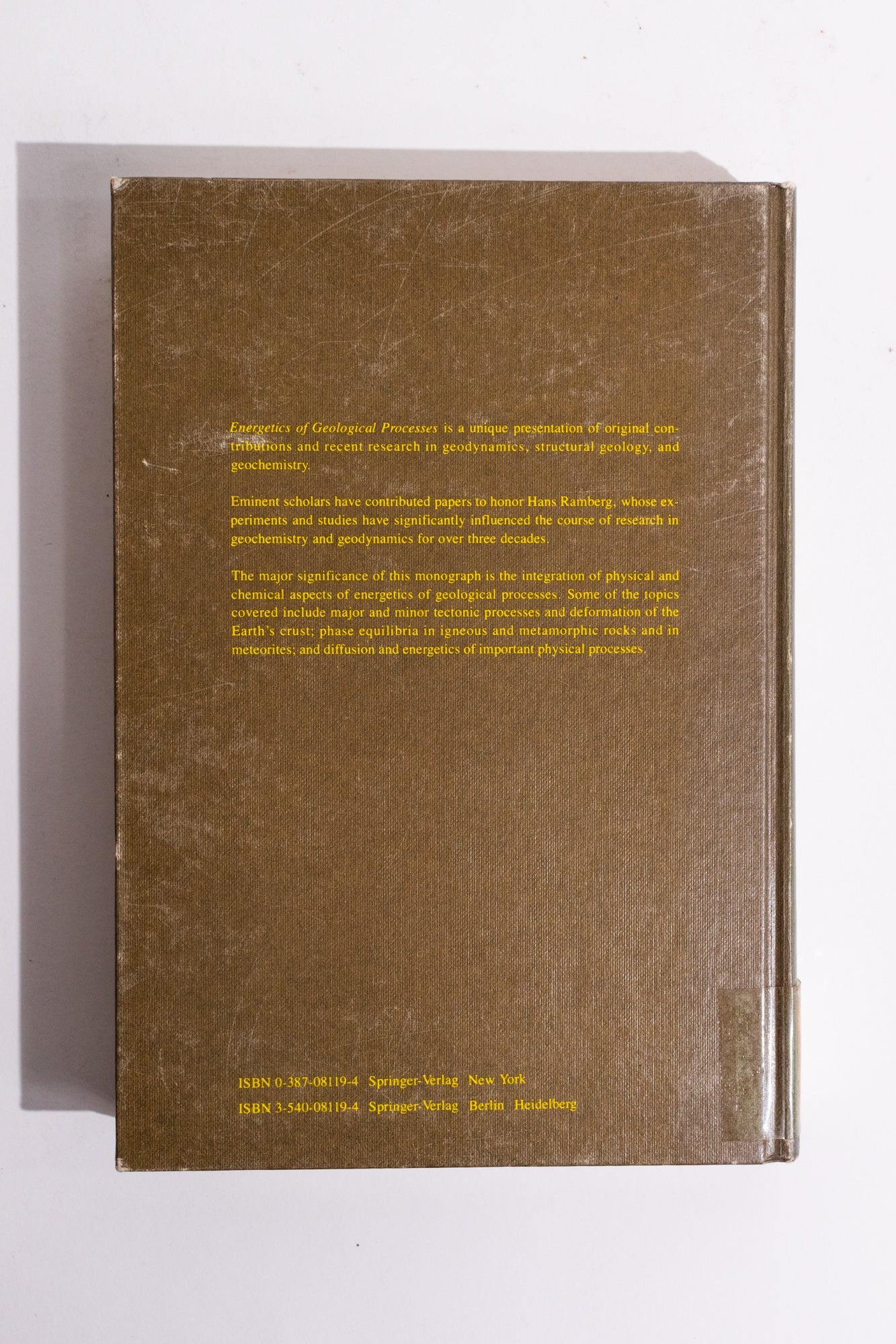 Energetics of Geological Processess - Books from Stemcell Science Shop