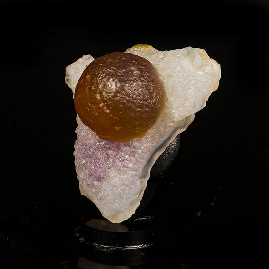 Fluorite botryoidal on Amethyst Natural Mineral Specimen # B 6833