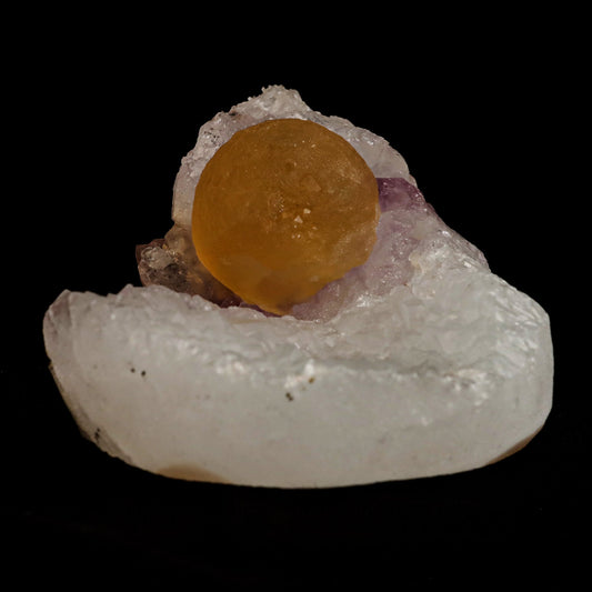 Fluorite Botryoidal on Amethyst Natural Mineral Specimen # B 5058