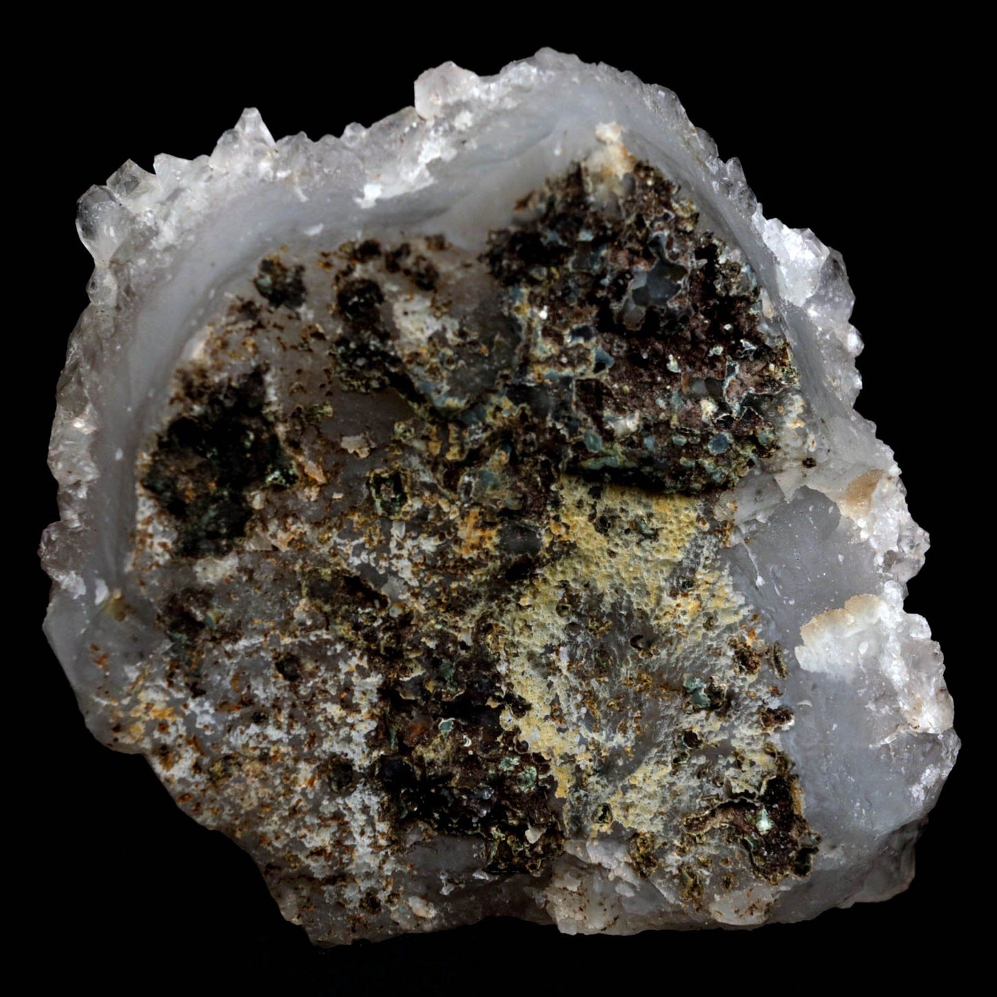 Fluorite Botryoidal on MM Quartz Natural Mineral Specimen # B 4734