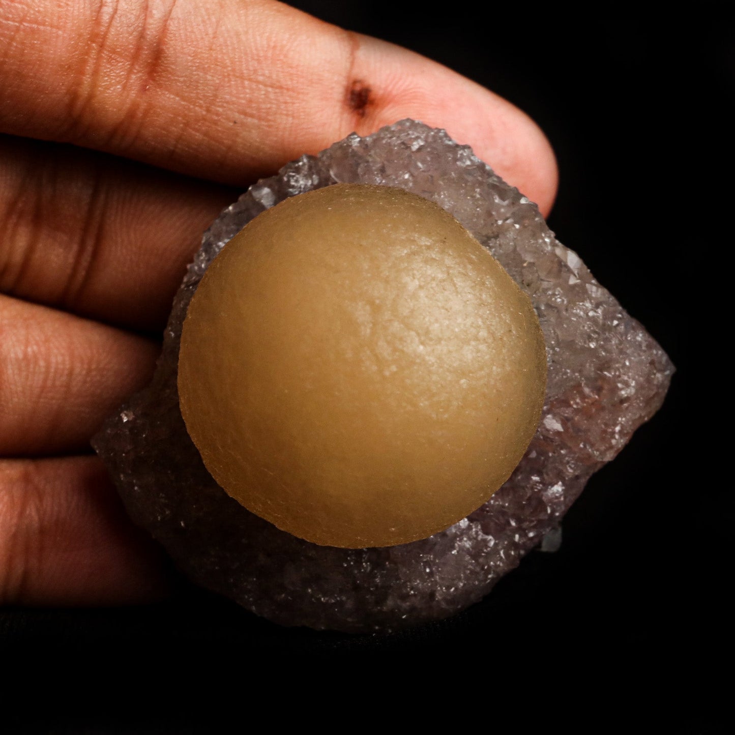 Fluorite Botryoidal on Quartz Natural Mineral Specimen # B 5039