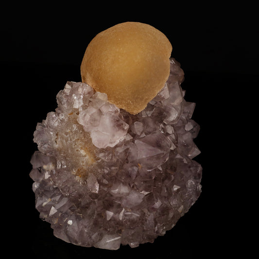 Fluorite on Amethyst Natural Mineral Specimen # B 5639