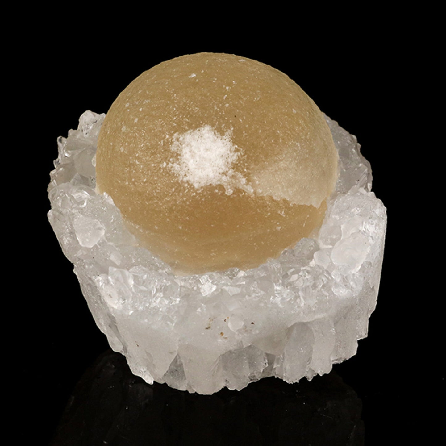 Fluorite on MM Quartz geode Natural Mineral Specimen # B 6141