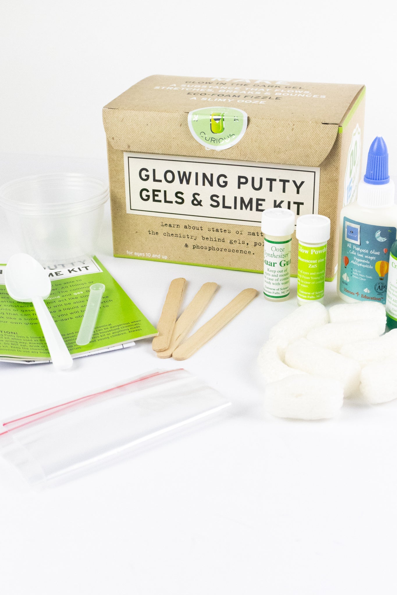 Glowing Putty Gels and Slime Kit - Laboratory from Stemcell Science Shop