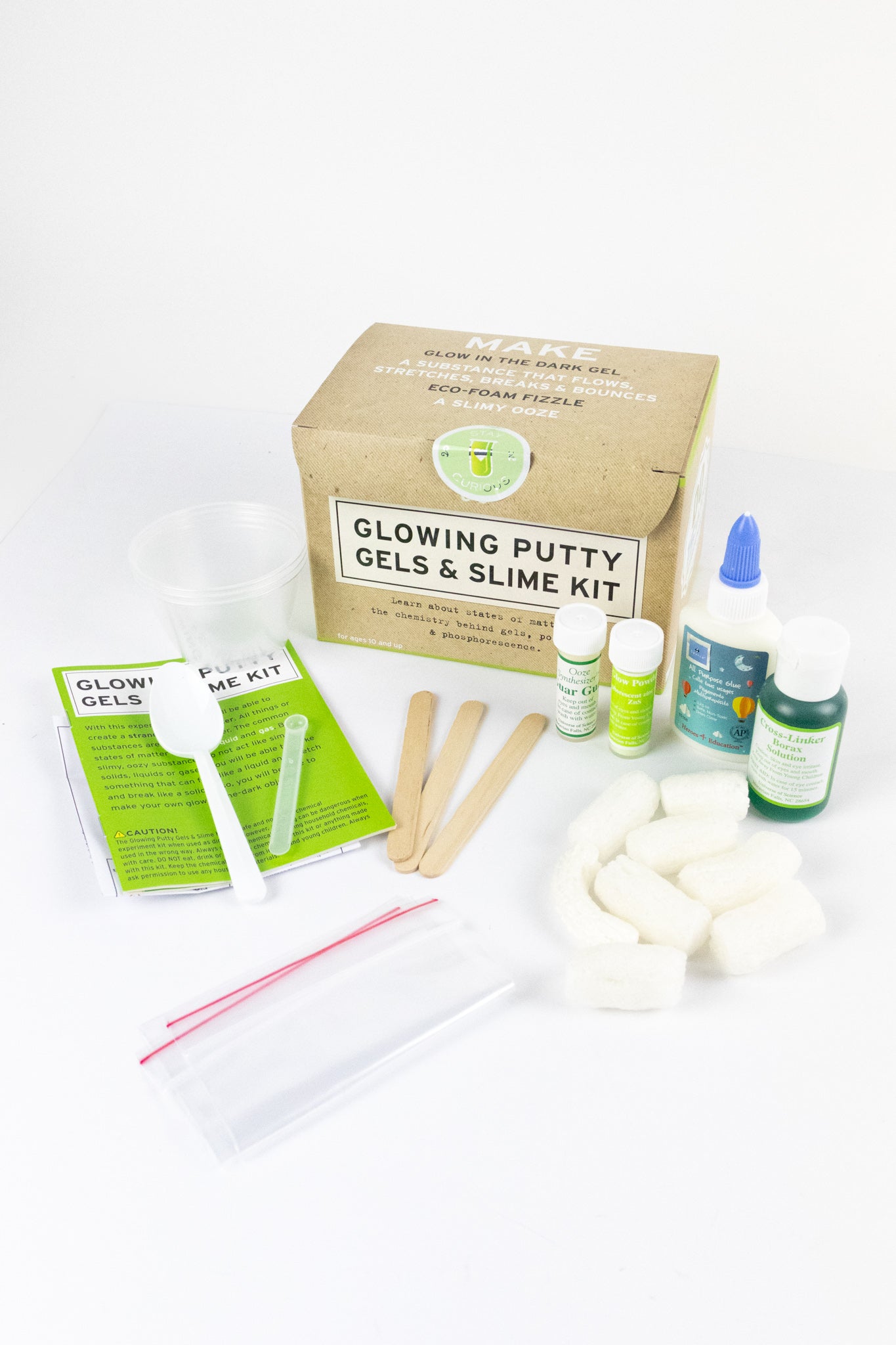 Glowing Putty Gels and Slime Kit - Laboratory from Stemcell Science Shop