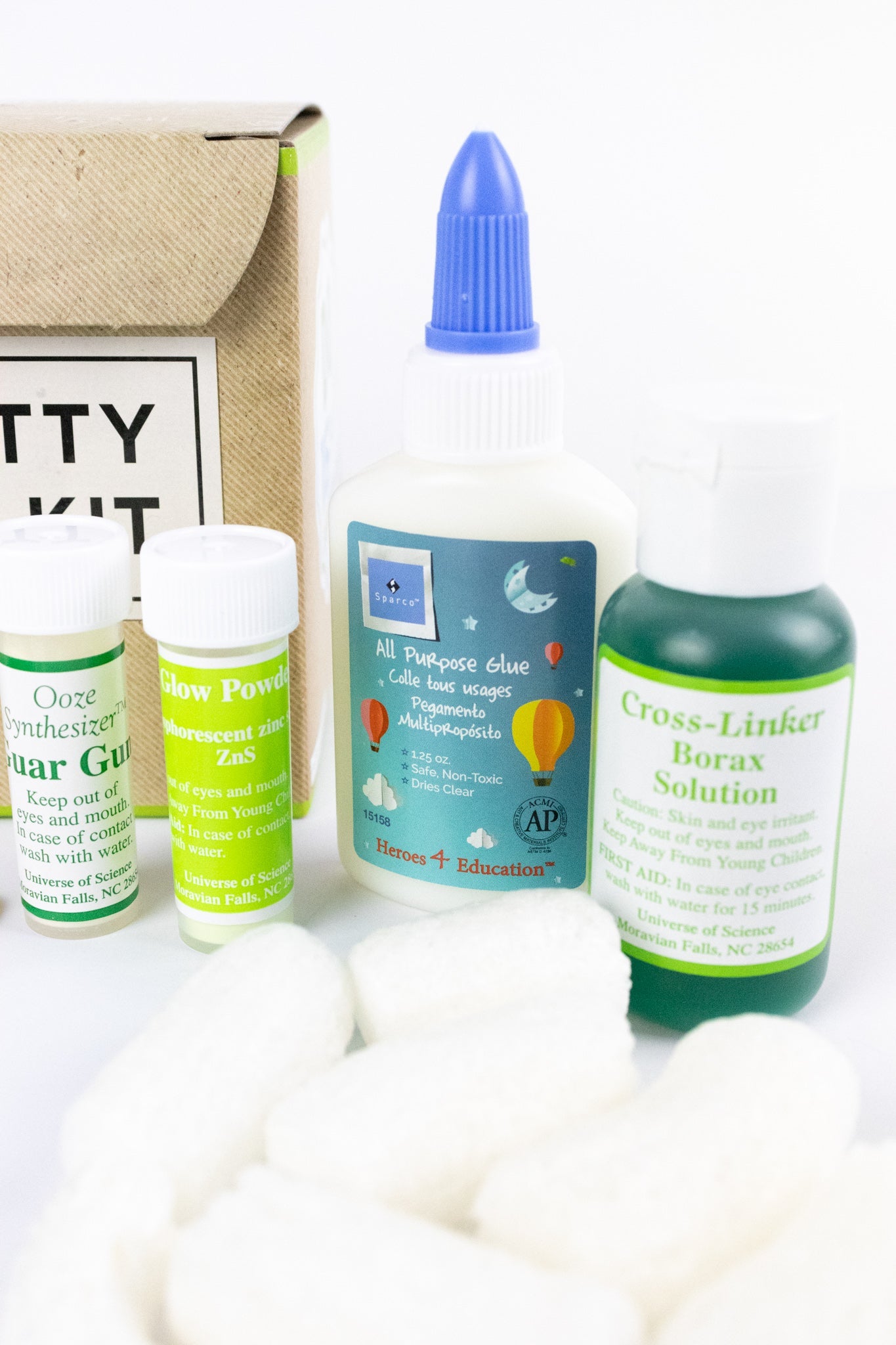 Glowing Putty Gels and Slime Kit - Laboratory from Stemcell Science Shop