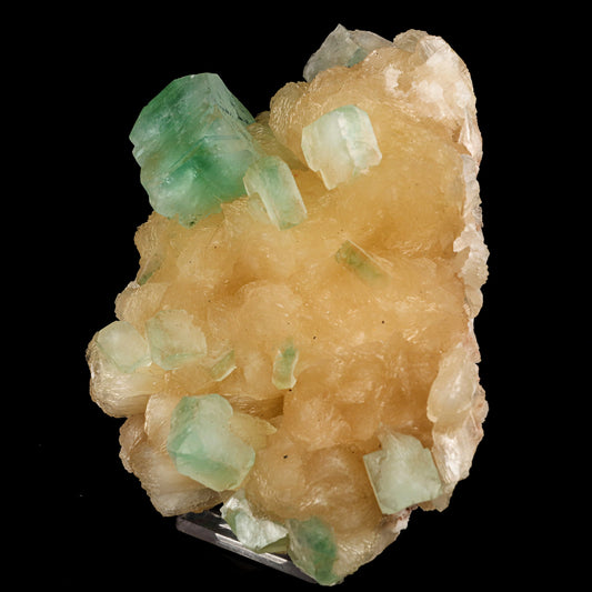 Green Apophyllite with Stilbite Natural Mineral Specimen # B 6046