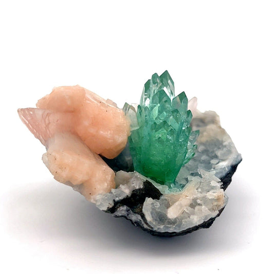 Green Apophyllite with Stilbite Natural Mineral Specimen, Default Title at Stemcell Science Shop