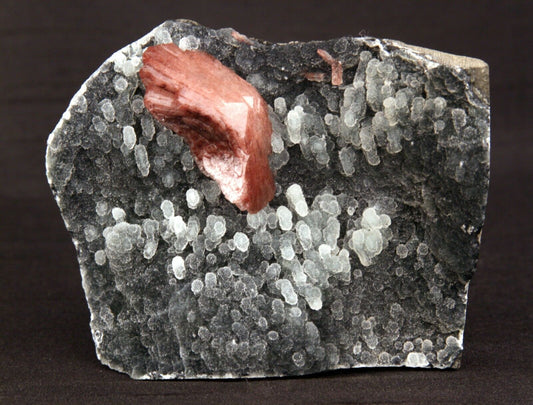 Heulandite Crystal on Stalactite of Chalcedony Natural Minerals Specimen # B 1405