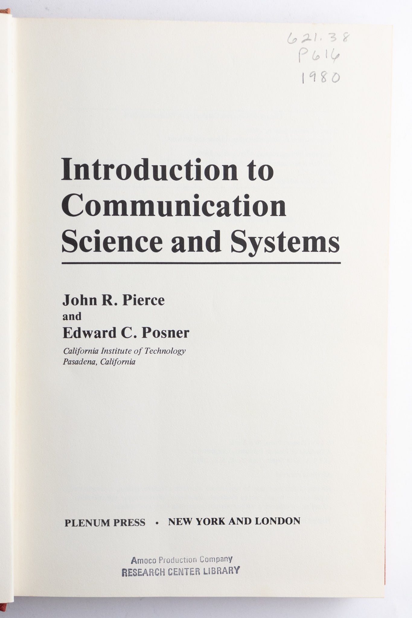 Introduction to Communication Science and Systems - Books from Stemcell Science Shop