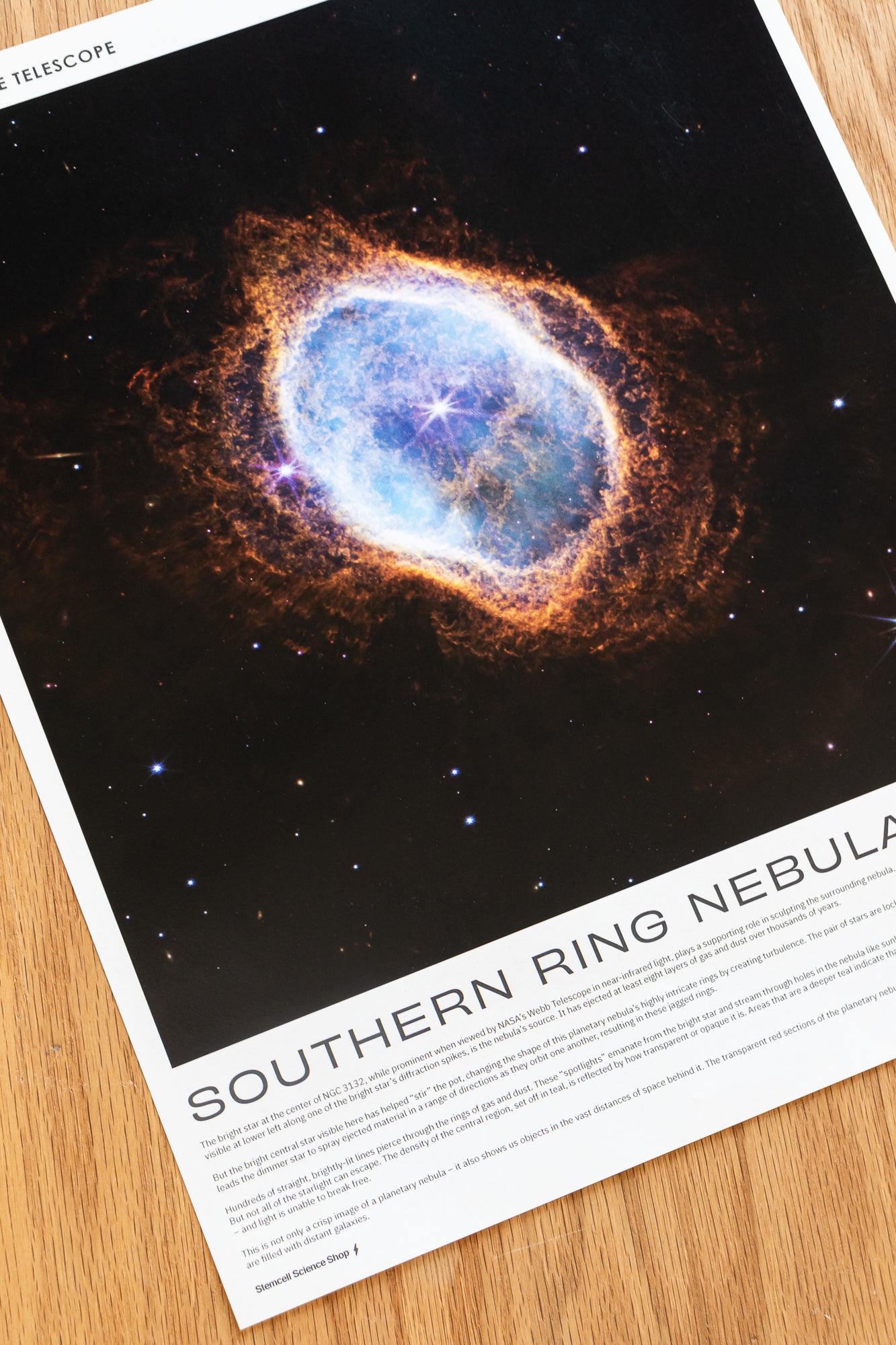JWST Historic Poster #2 - Southern Ring Nebula - Charts from Stemcell Science Shop