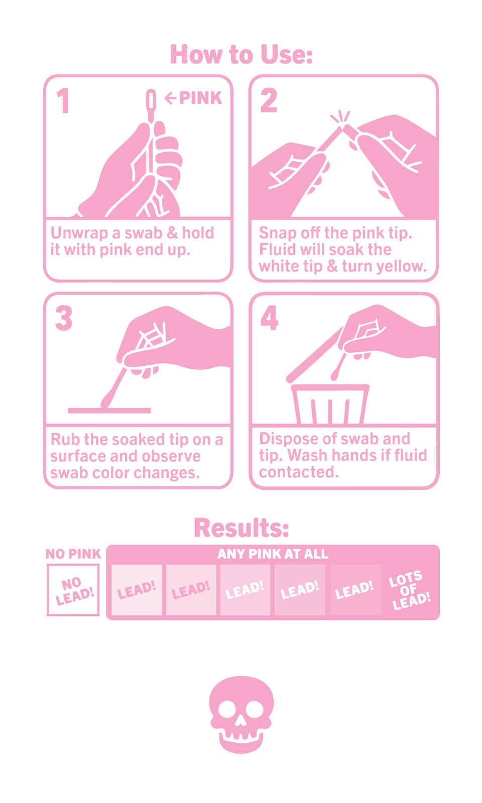 PINK DEATH™ Lead Test Swabs - 30pk - Stemcell Science Shop