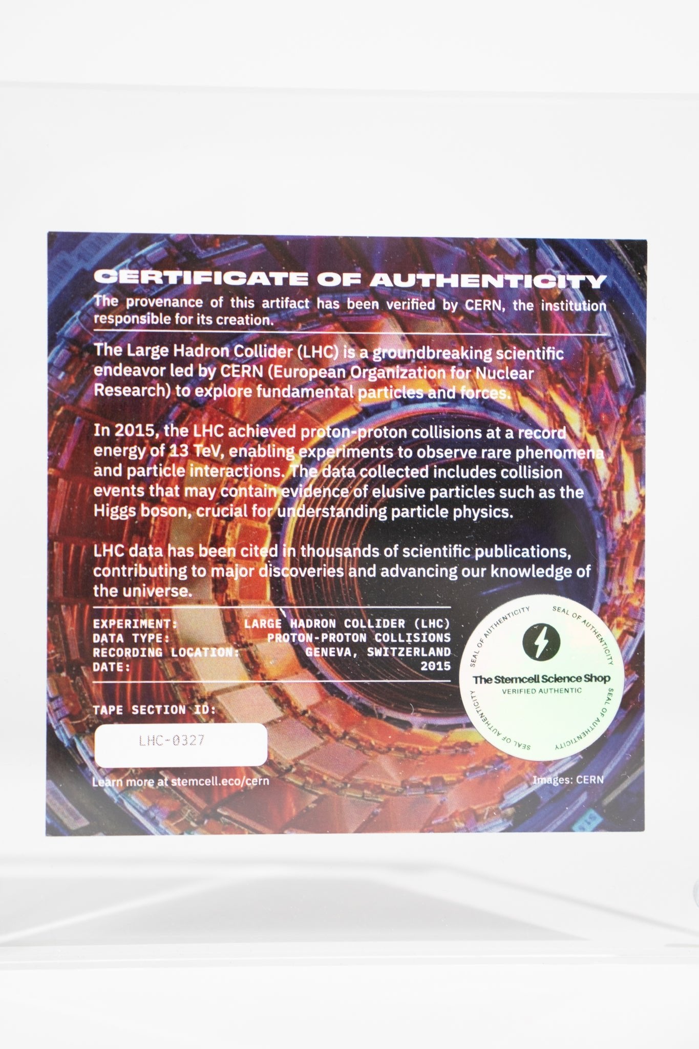 LHC Data Tape - Historic Artifacts from Stemcell Science Shop