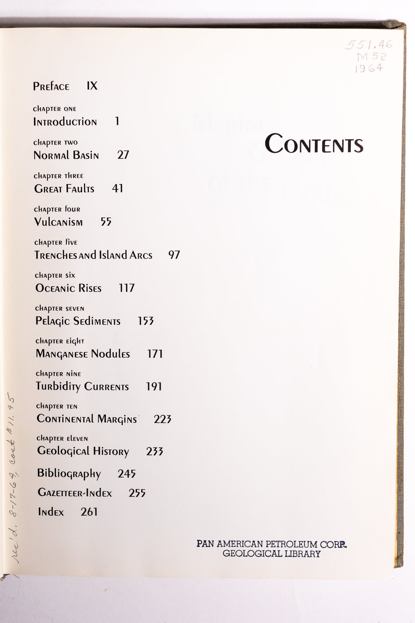 Marine Geology of the Pacific: International Series in Earth Science - Books from Stemcell Science Shop