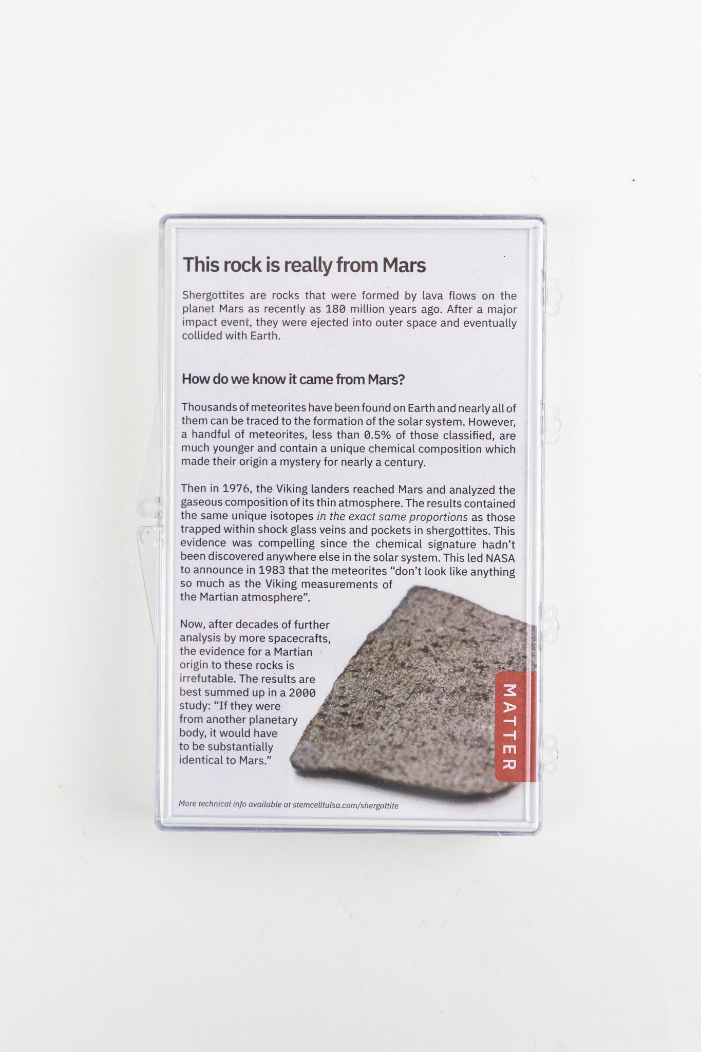 Martian Explorer Kit - Collection Box from Stemcell Science Shop