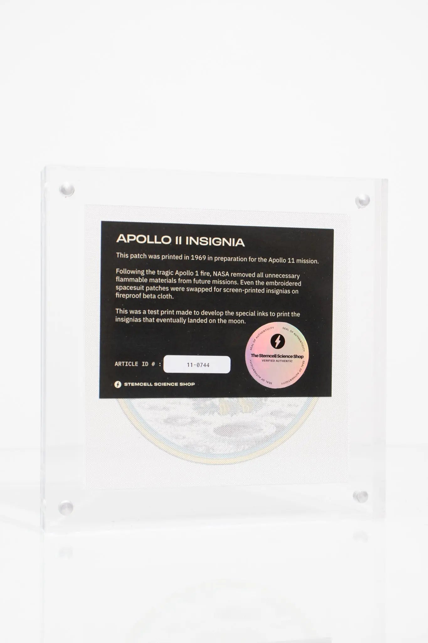 NASA Apollo 11 Beta Cloth Insignia Production Print - Historic Artifacts from Stemcell Science Shop