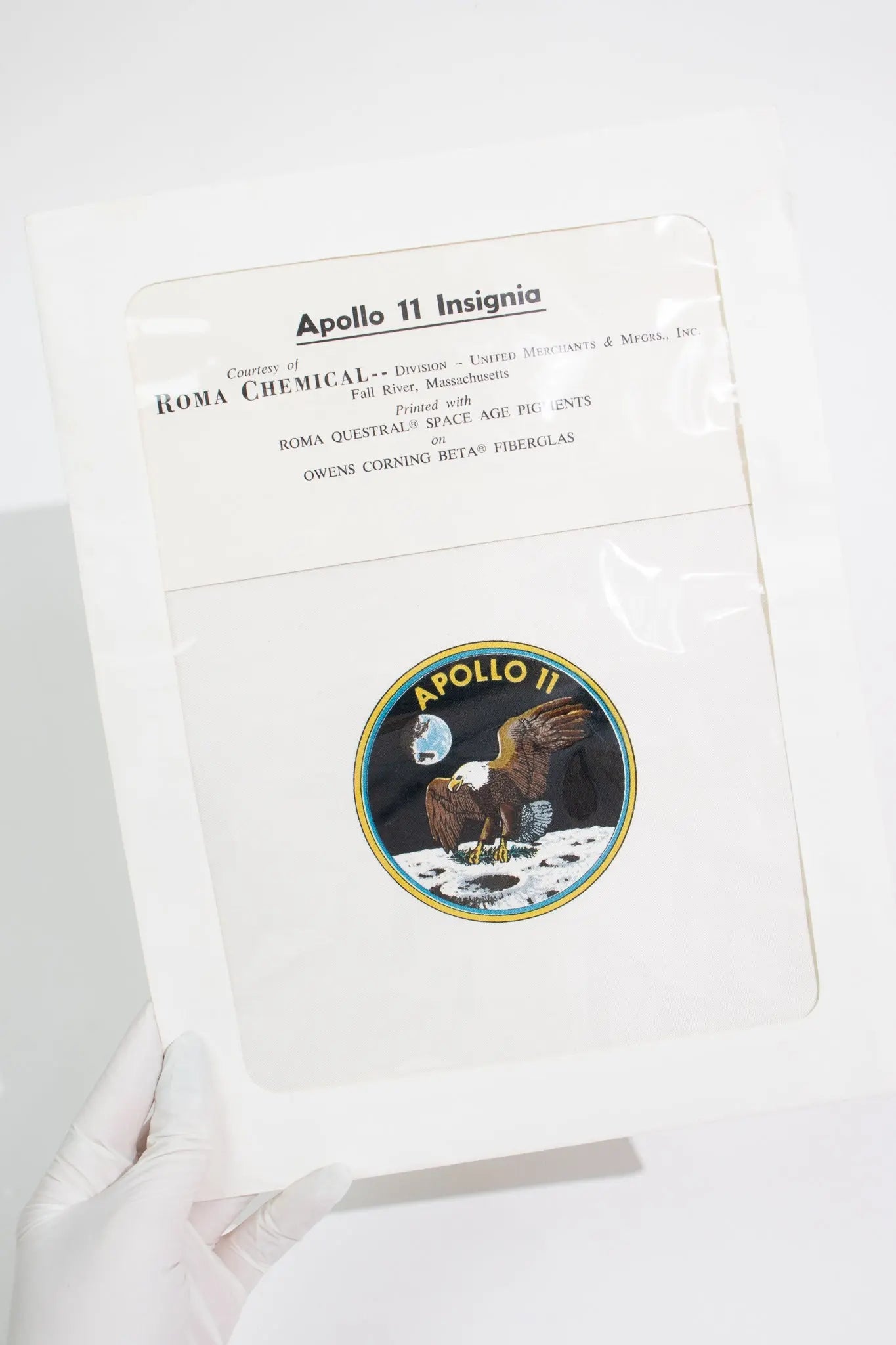 NASA Apollo 11 Beta Cloth Insignia Production Print - Historic Artifacts from Stemcell Science Shop