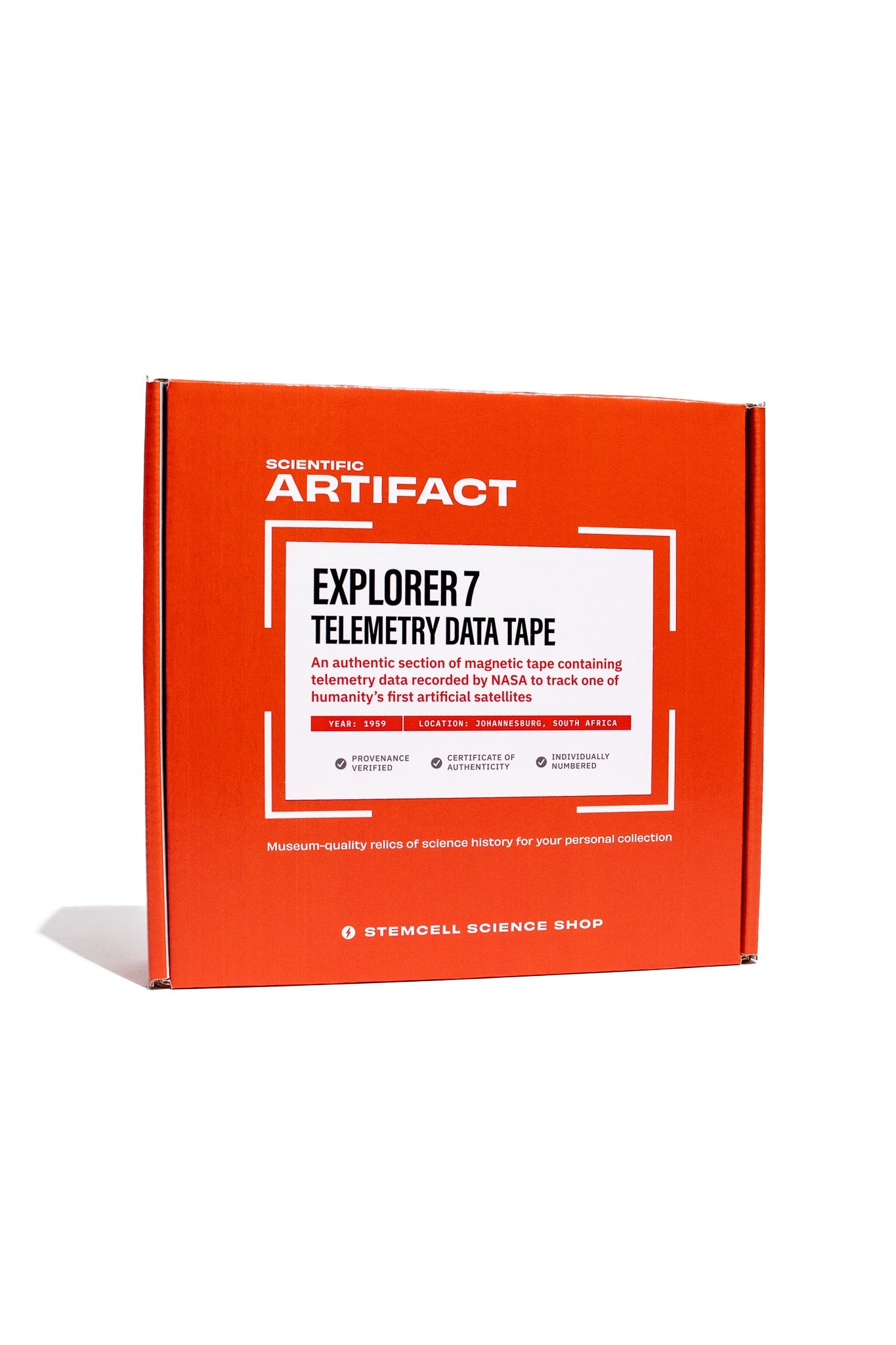 NASA Explorer 7 Satellite Telemetry Data Section - Historic Artifacts from Stemcell Science Shop