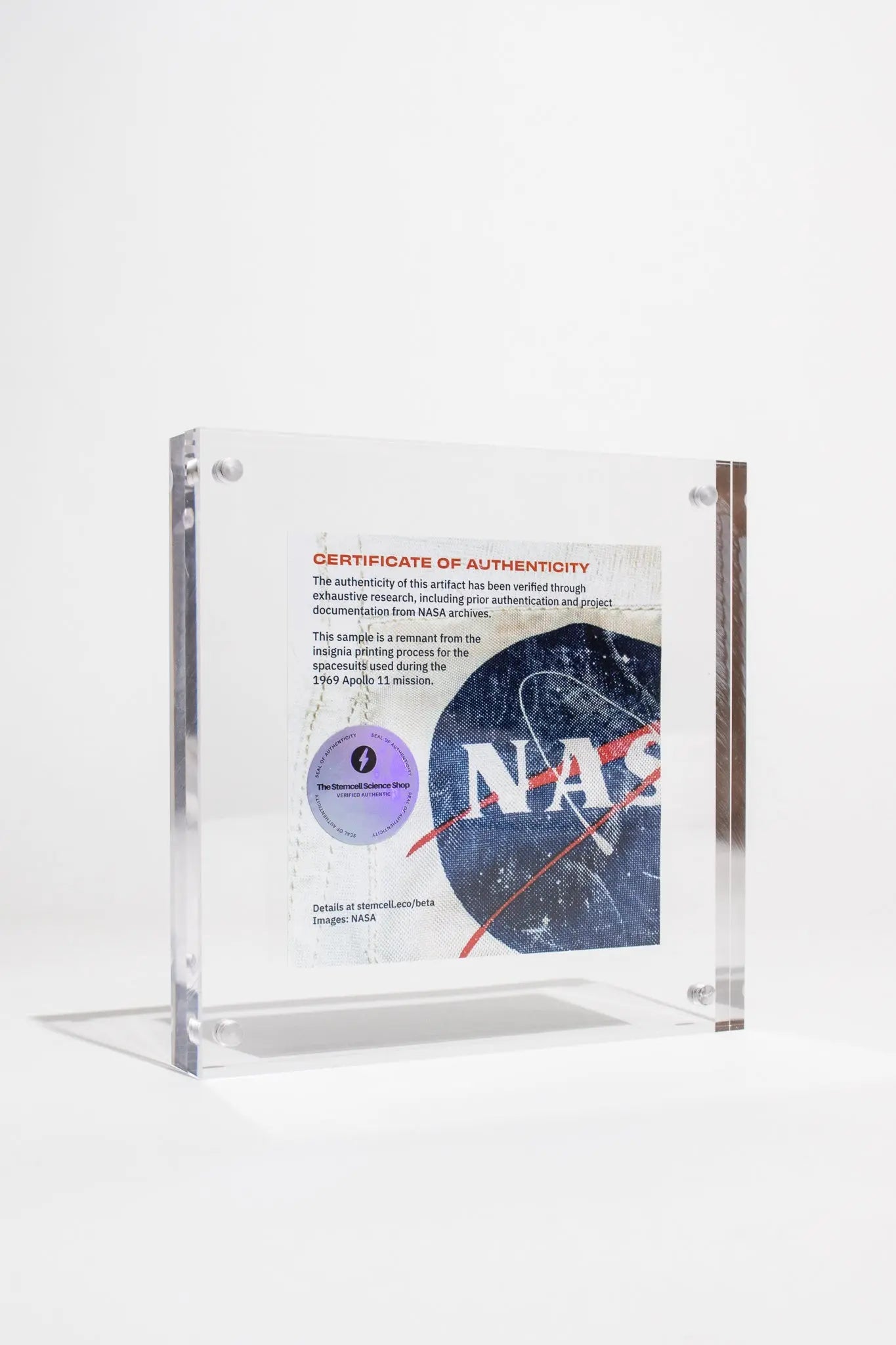 NASA Space Suit Material Swatch - Historic Artifacts from Stemcell Science Shop