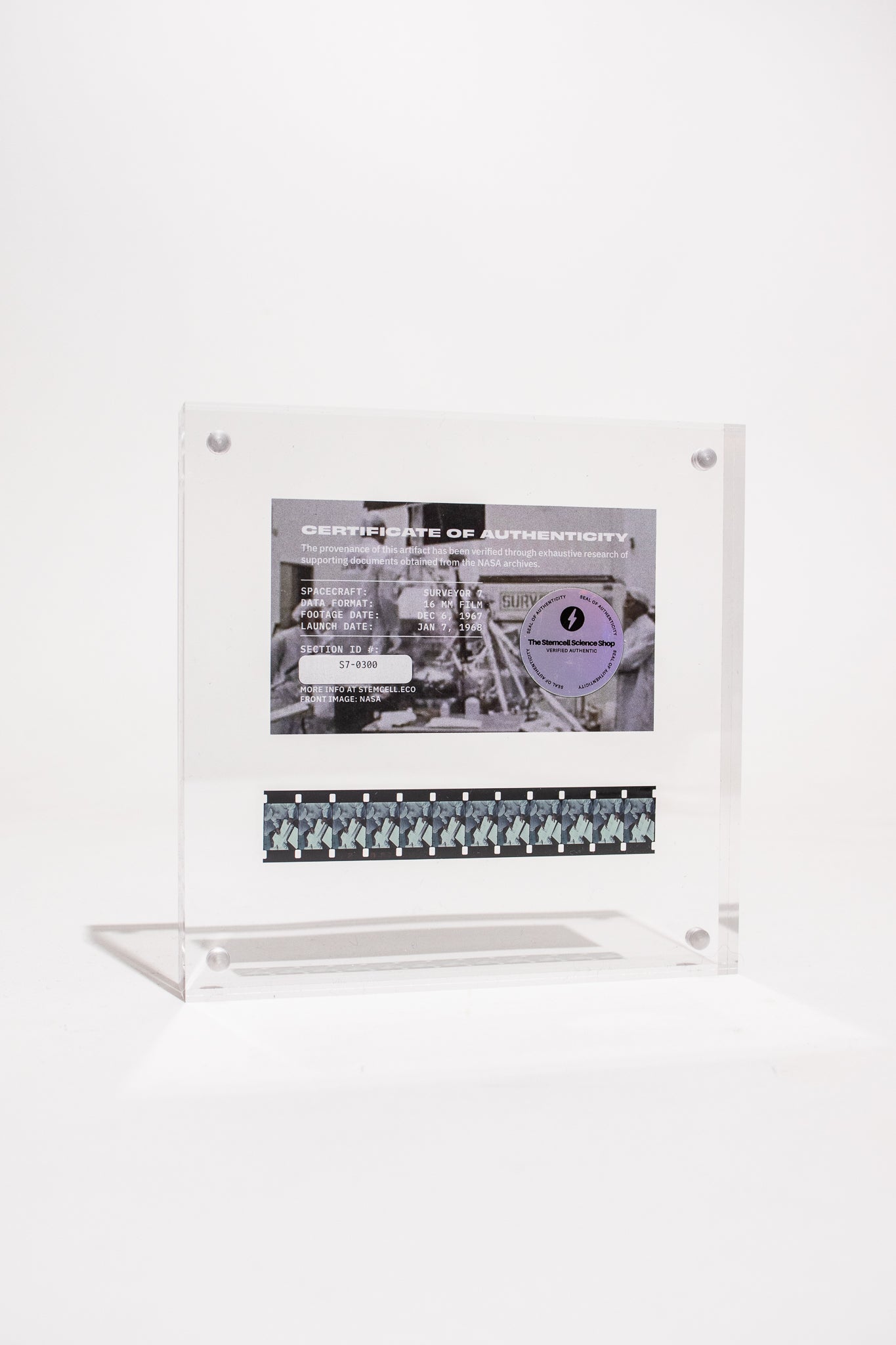 NASA Surveyor 7 Assembly Film Section - Historic Artifacts from Stemcell Science Shop