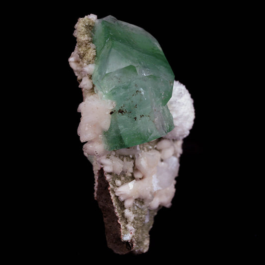 Pesudo Green Apophyllite with Mordenite Stilbite Natural Mineral Specimen # B 4603