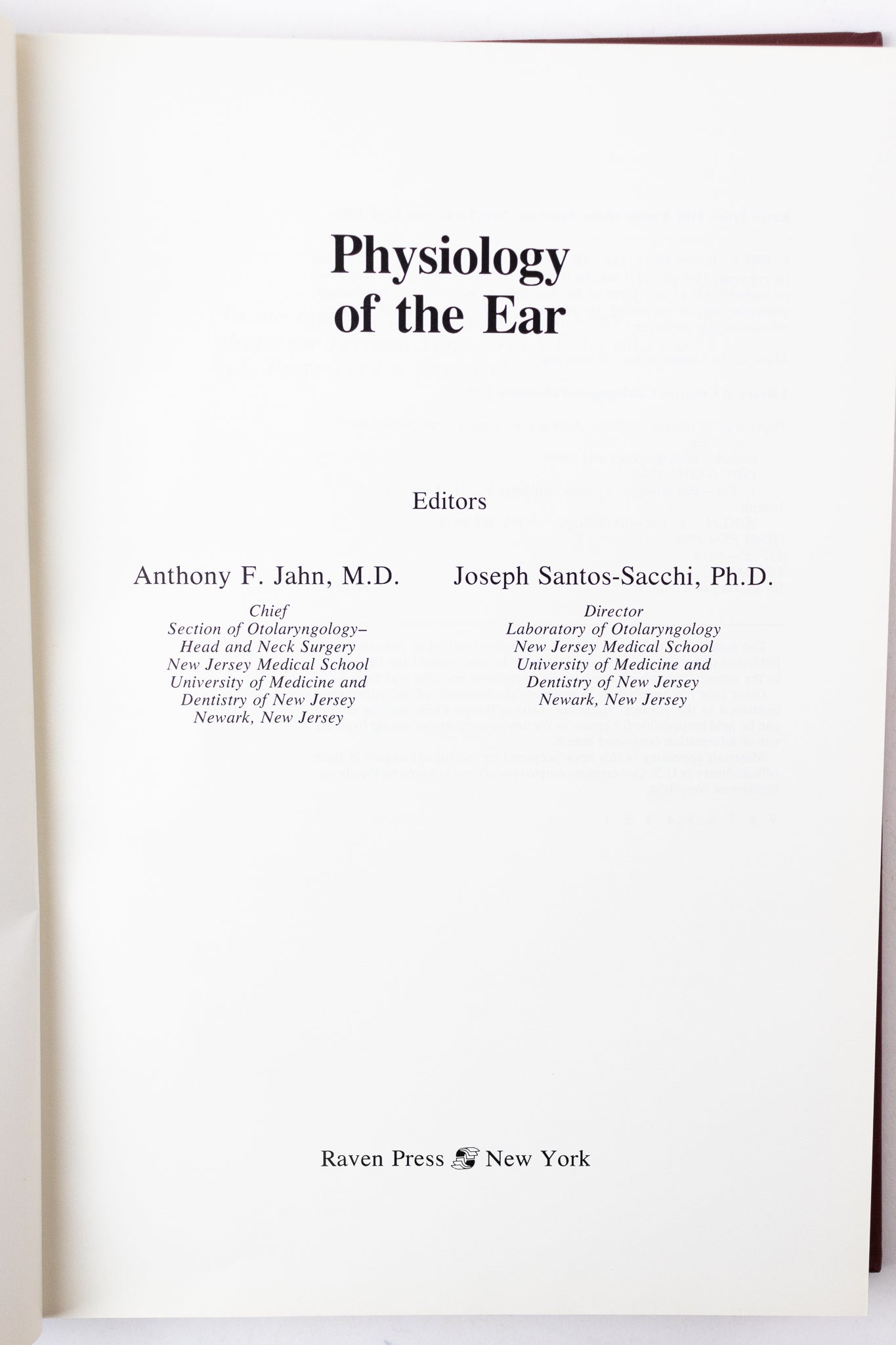 Physiology of the Ear - Books from Stemcell Science Shop