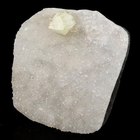 Powellite Fluorescent on MM Quartz Free Standing Natural Mineral Specimen # B 6598