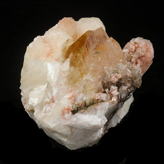 Powellite with Stilbite Rare Find Natural Mineral Specimen # B 7055