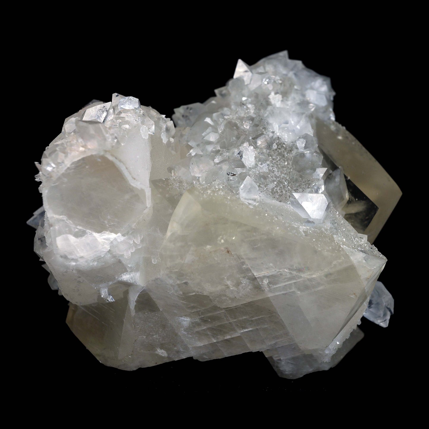 Pseudo Calcite with Apophyllite Natural Mineral Specimen # B 4632