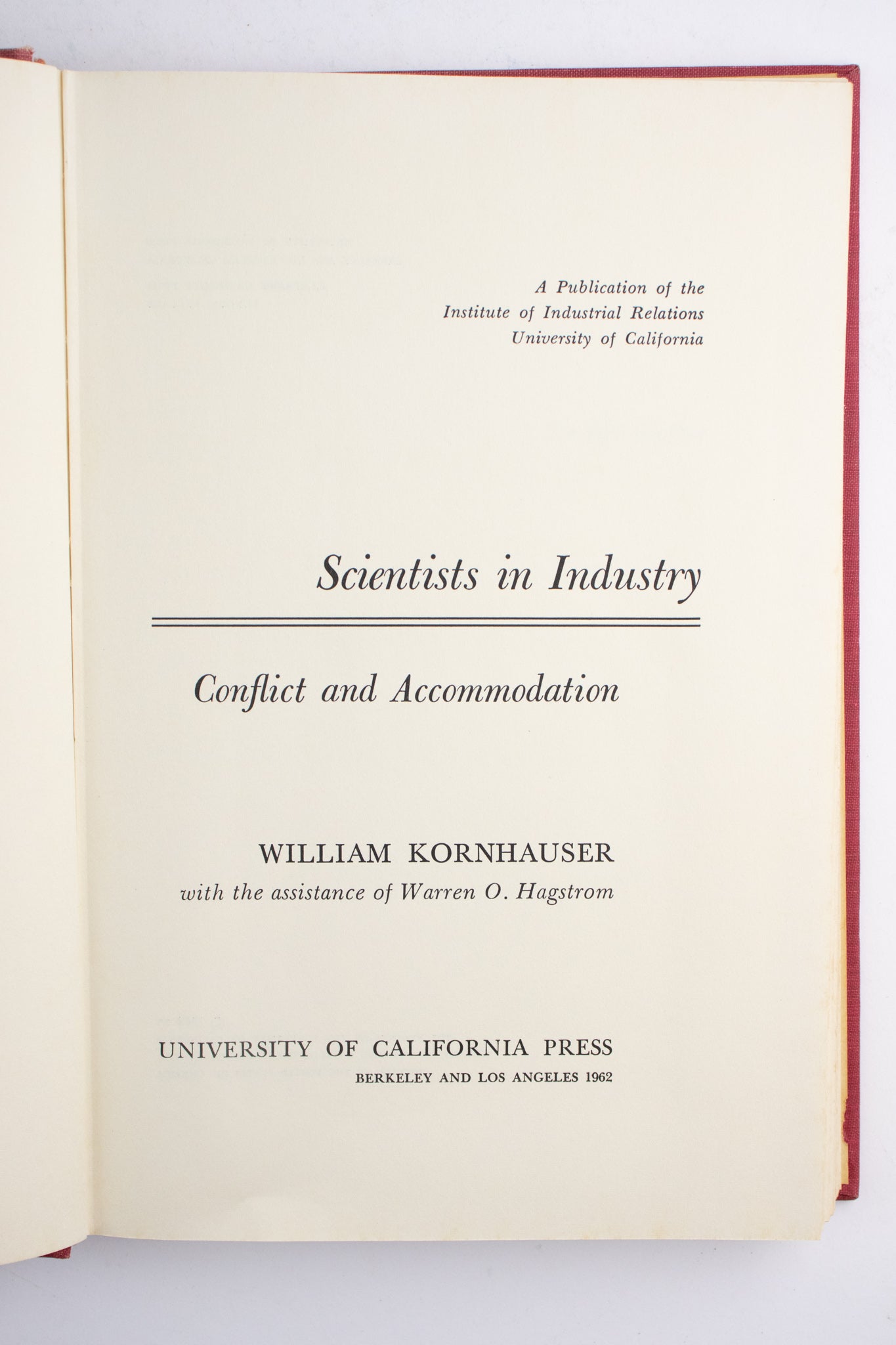 Scientists in Industry: Conflict and Accommodation - Books from Stemcell Science Shop