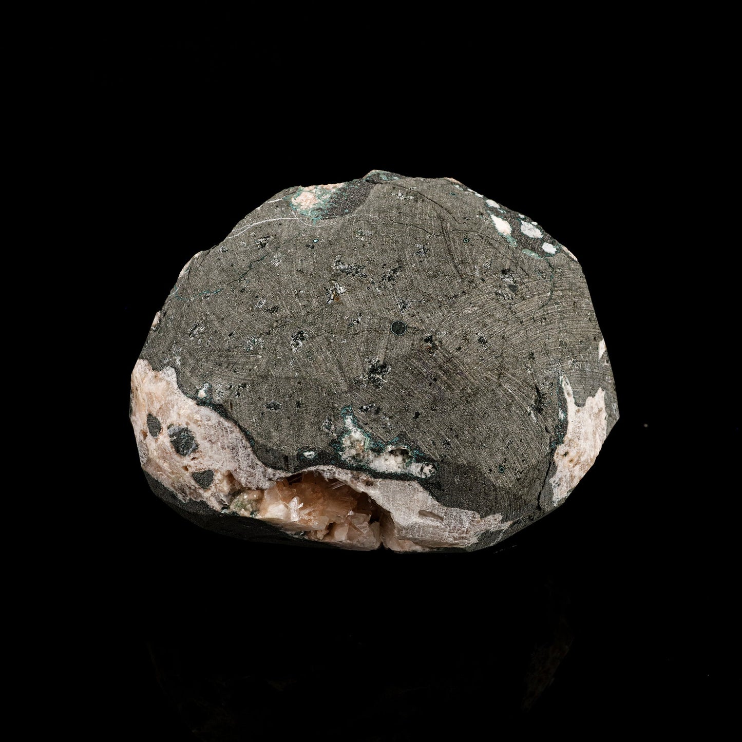 Scolecite Sprays in Stilbite Geode Natural Mineral Specimen # B 6293
