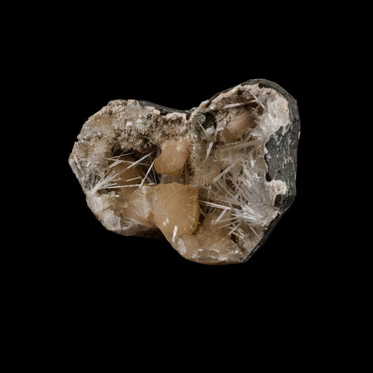 Stilbite Crystals with Scolecite on Heulandite Natural Mineral Specimen # B 5262
