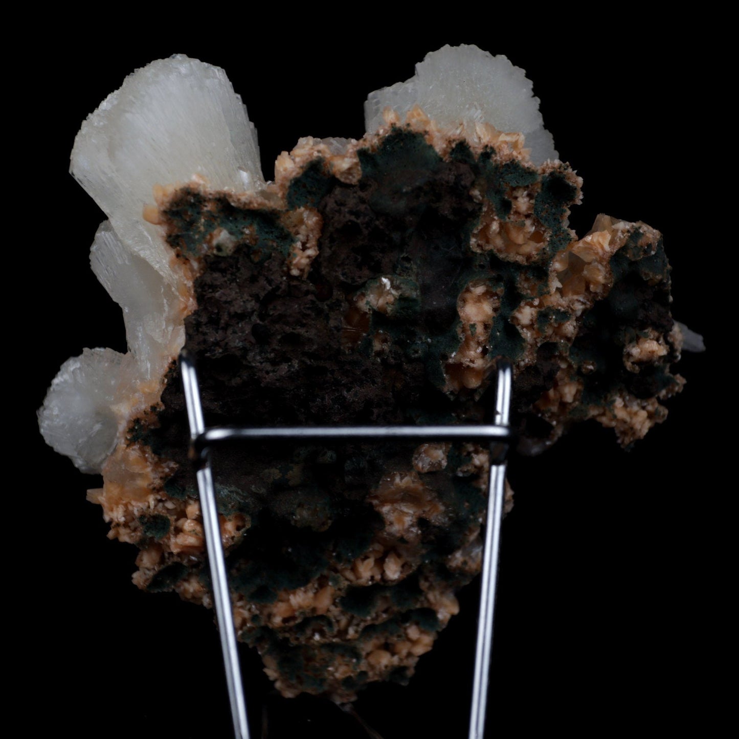 Stilbite Lusterous on Heulandite Natural Mineral Specimen # B 4917