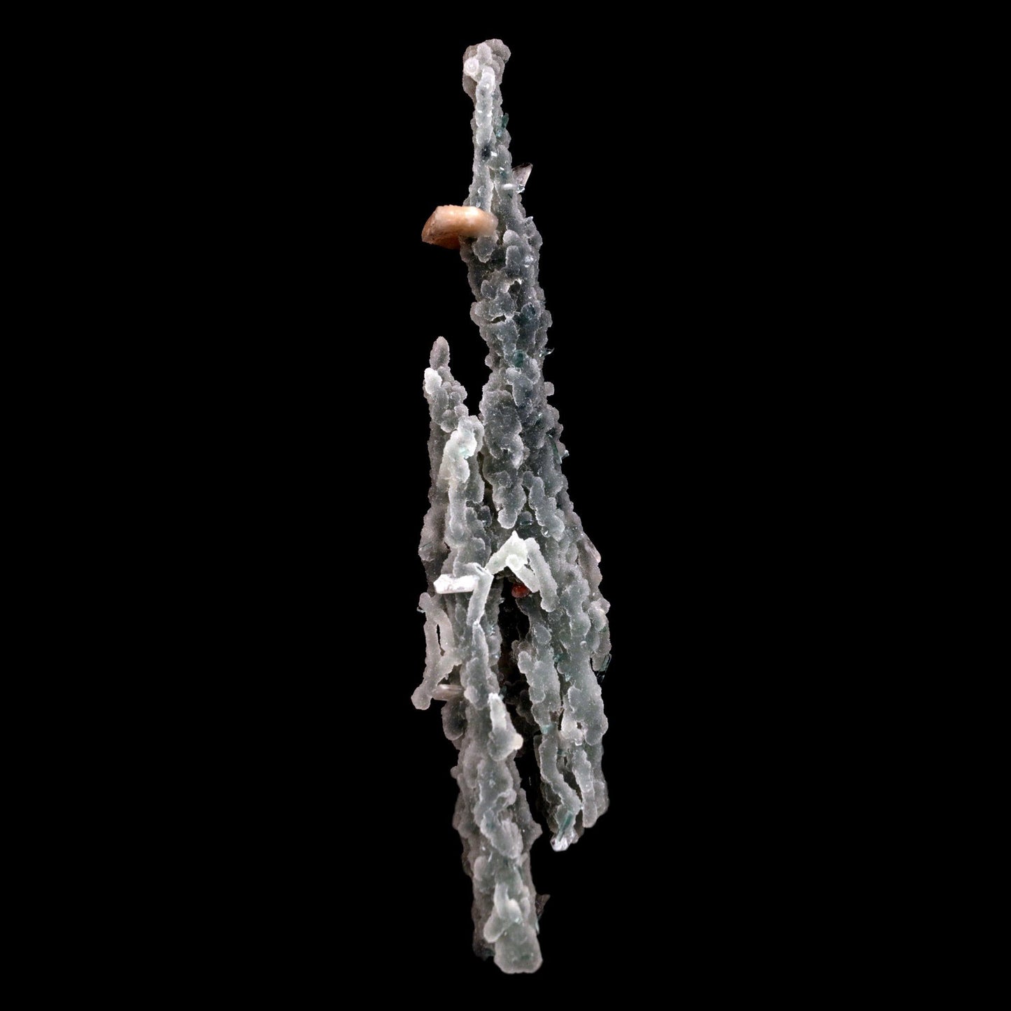 Stilbite on Chalcedony Stalactites Natural Mineral Specimen # B 4828