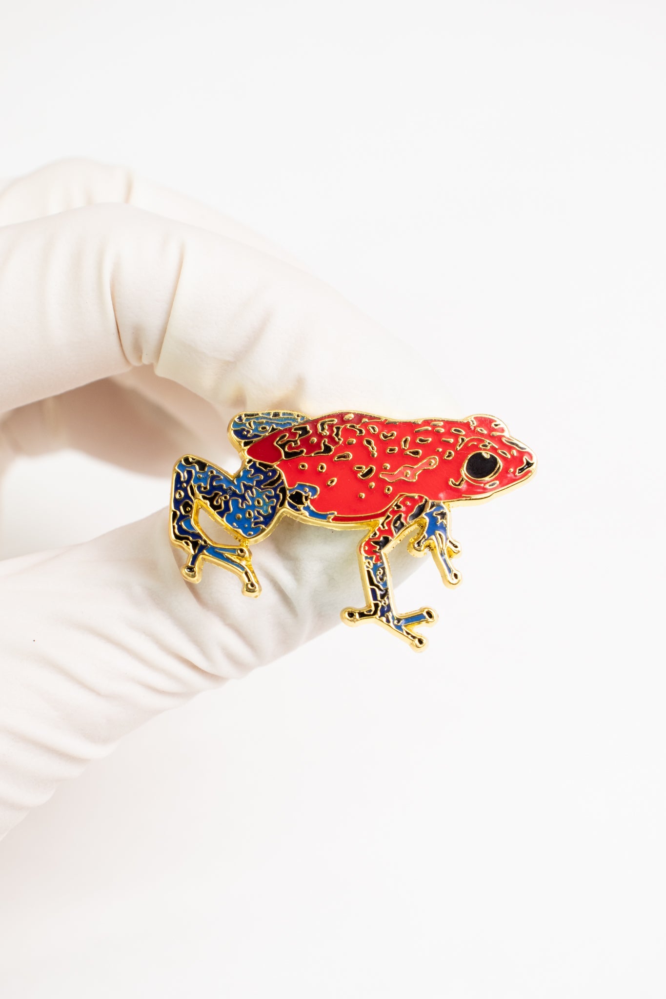 Strawberry Poison Dart Frog Enamel Pin - Pin from Stemcell Science Shop