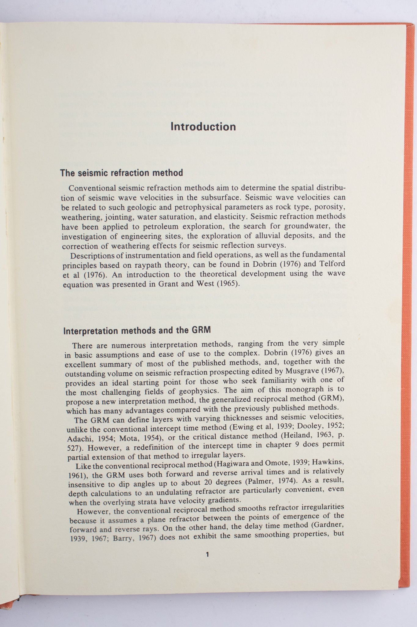 The Generalized Reciprocal Method of Seismic Refraction Interpretation - Books from Stemcell Science Shop