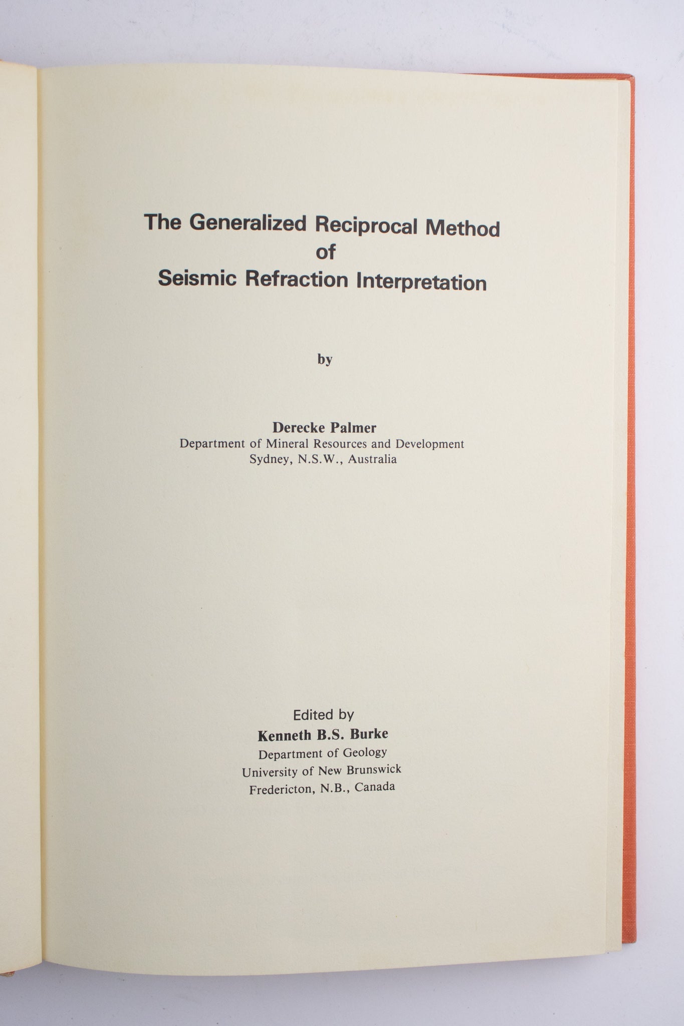 The Generalized Reciprocal Method of Seismic Refraction Interpretation - Books from Stemcell Science Shop