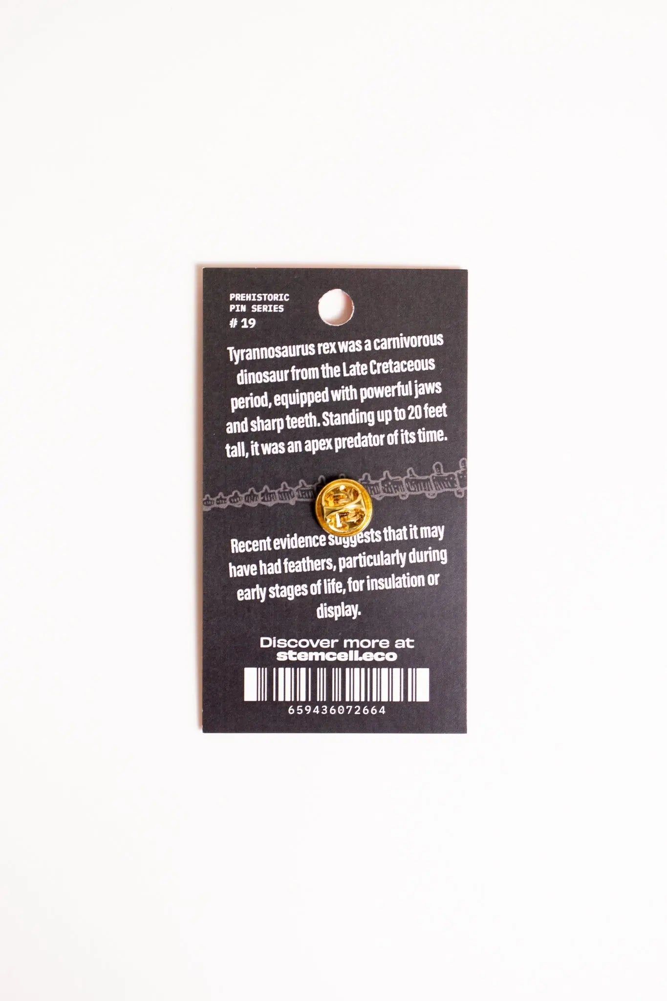 Tyrannosaurus Rex Pin with Feathers - Pin from Stemcell Science Shop