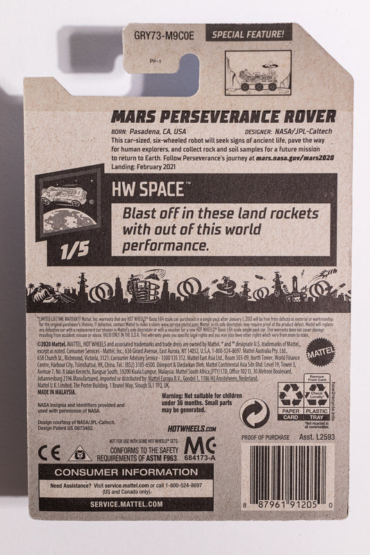 NASA Mars Perseverance Rover Hot Wheels - Stemcell Science Shop