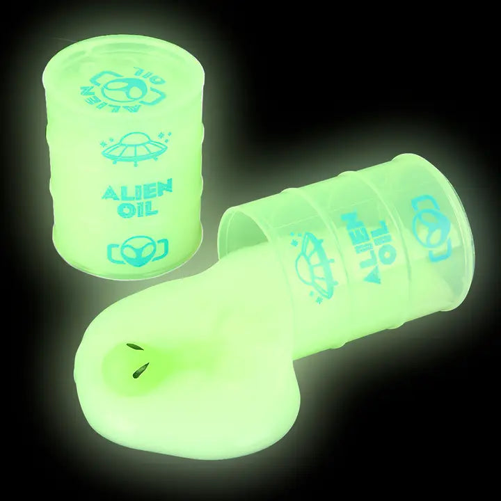 Alien Glow in the Dark Slime in Barrel