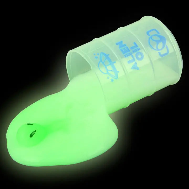 Alien Glow in the Dark Slime in Barrel