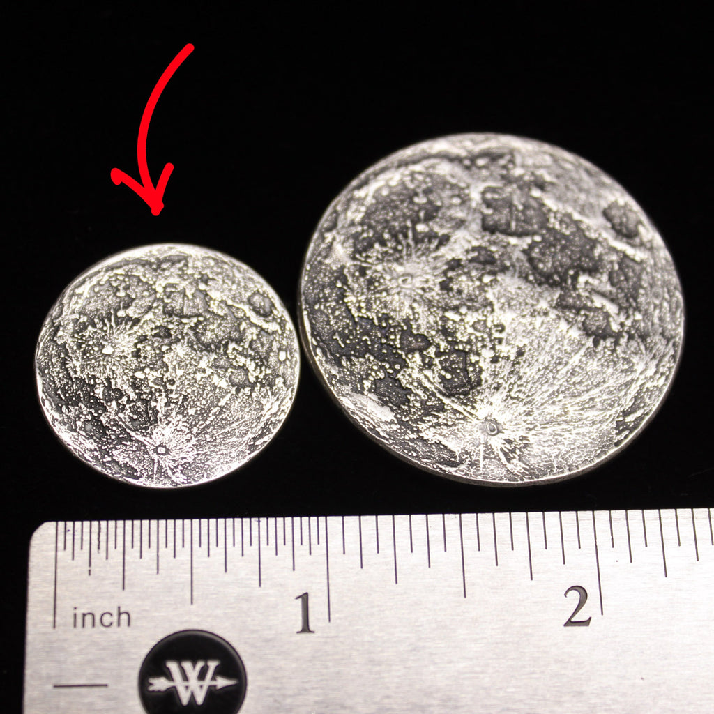 Full Moon Silver Coin -  1 in / 26 mm