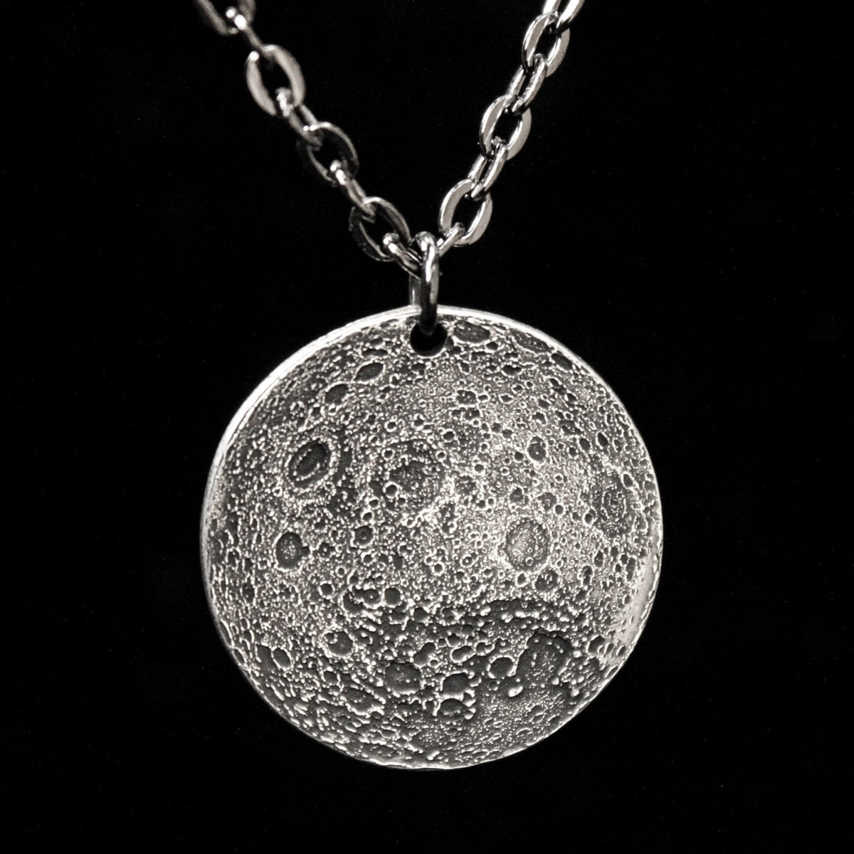 Full Moon Silver Necklace or Charm