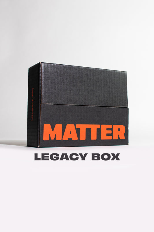 Black 'MATTER Legacy Box' on a white background