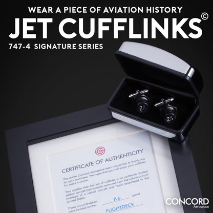 JET CUFFLINKS - CRAFTED FROM THE MIGHTY BOEING 747